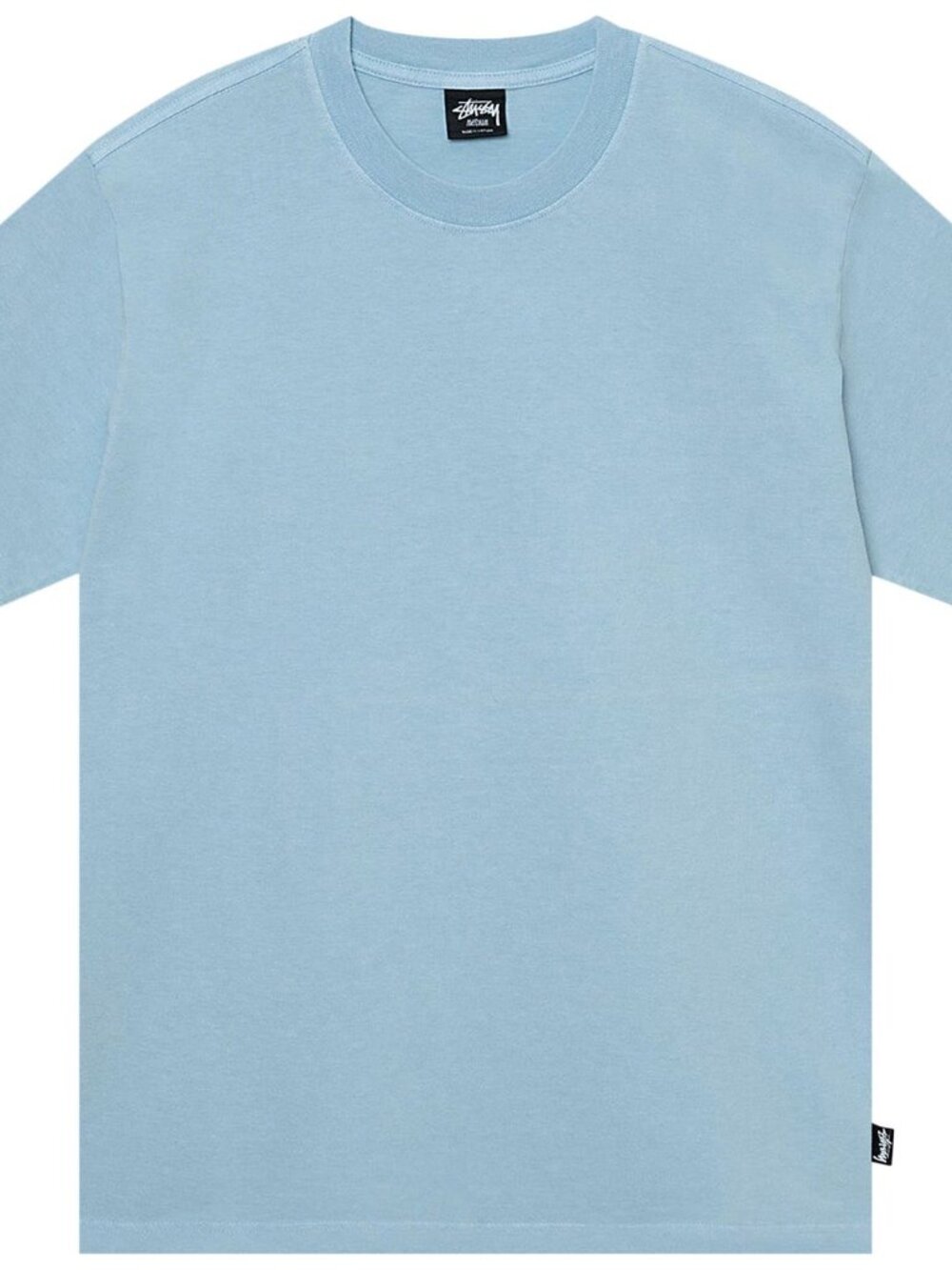 Stussy Heavyweight Pigment Dyed Crew Light Blue Size L NWT